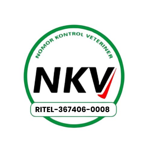 Gambar Logo dan Nomor Kontrol Veteriner untuk Memastikan prosedur pemotongan dan pengelolaan daging sapi yang dijual Fadagi Meat House