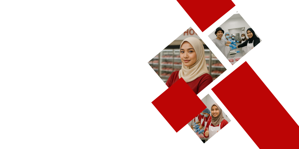 Ini Adalah Banner Utama Website Faagi Meat House Dot Com dengan Gambar Wanita Cantik Sedang Senyum seolah menyapa para pembaca 