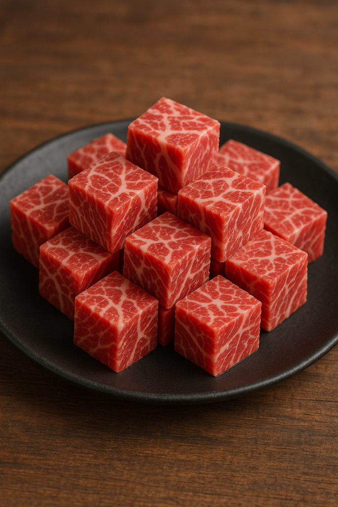 Daging sapi saikoro halal potongan dadu untuk yakiniku dan steak